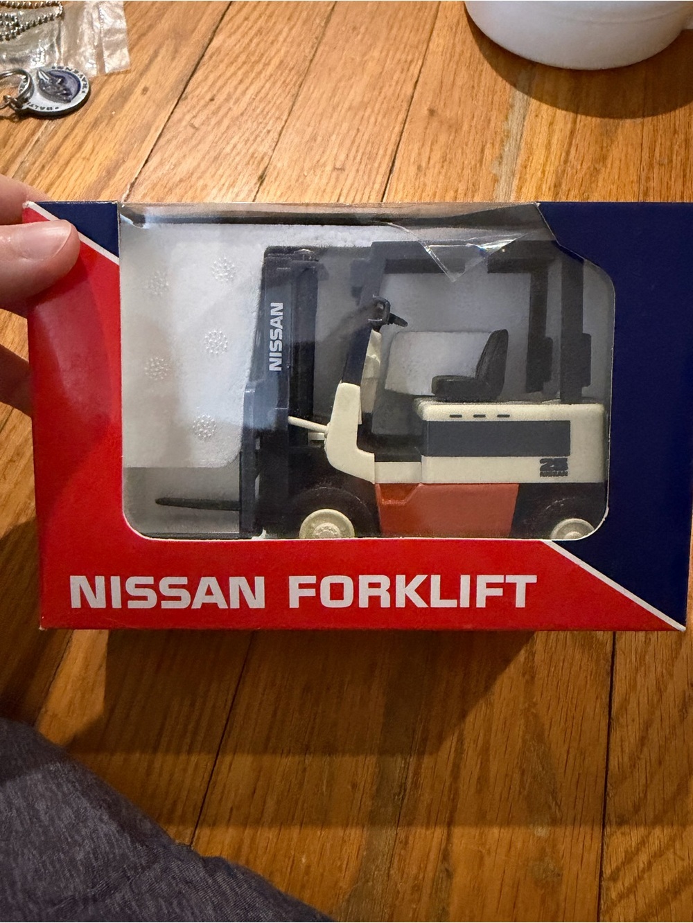 Nissan Forklift Collectable - Cream, Black & Orange